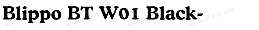 Blippo BT W01 Black字体转换
